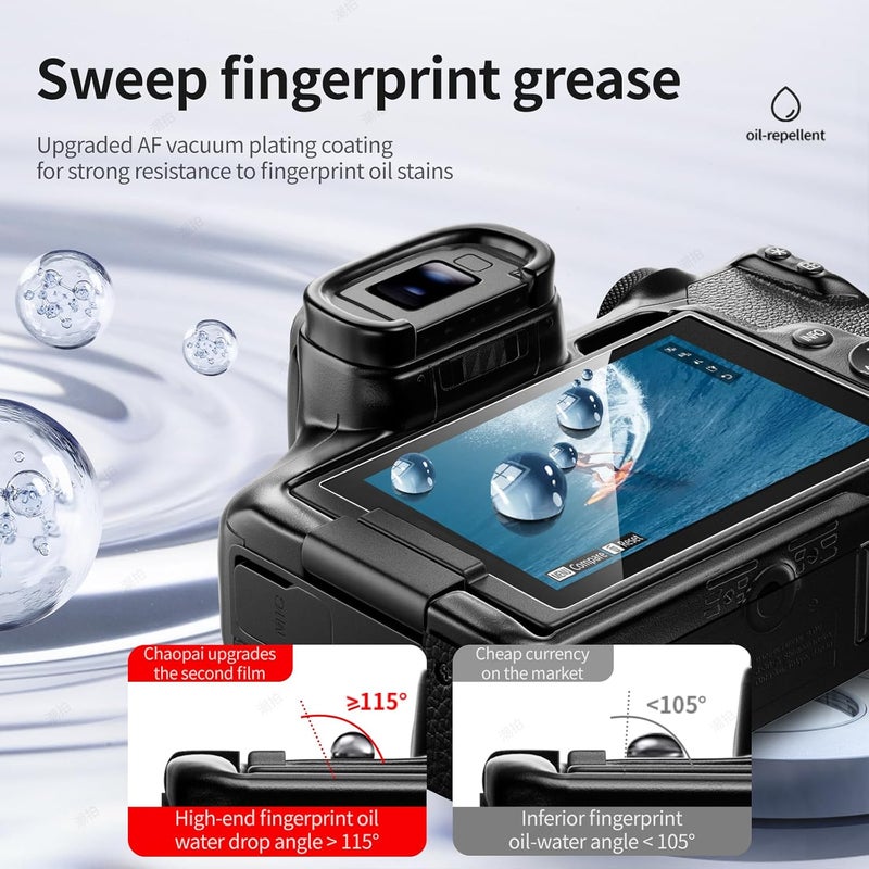 CHAOIP Screen Protector for Canon EOS R10 Camera, AR Anti-Glare, 9H Tempered Glass, Anti-Scratch, Anti-Fingerprint, Bubble-Free, Easy Installation with Positioning Tool, High Definition, [1 Pack] - Image 4